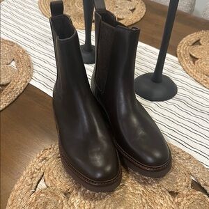 Vince Brown Leather Chelsea Boots